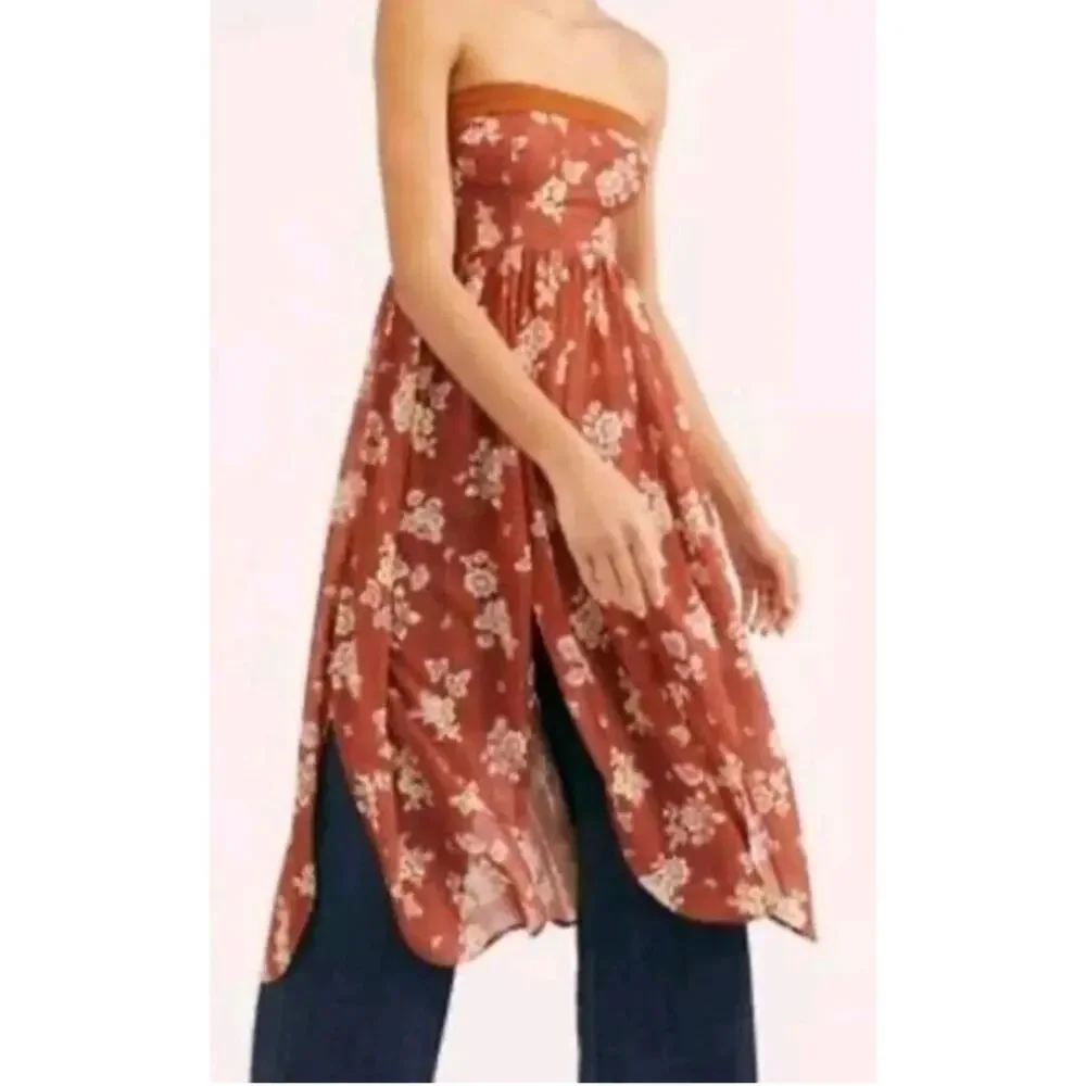 Free People Kitty Tube Floral Tunic Dress L